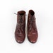 lace up ankle boots 7 1/2 mahogany brown granny booties