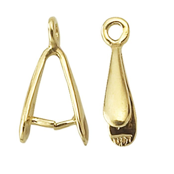 14K Yellow Gold Pinch-Style Pendant Bail