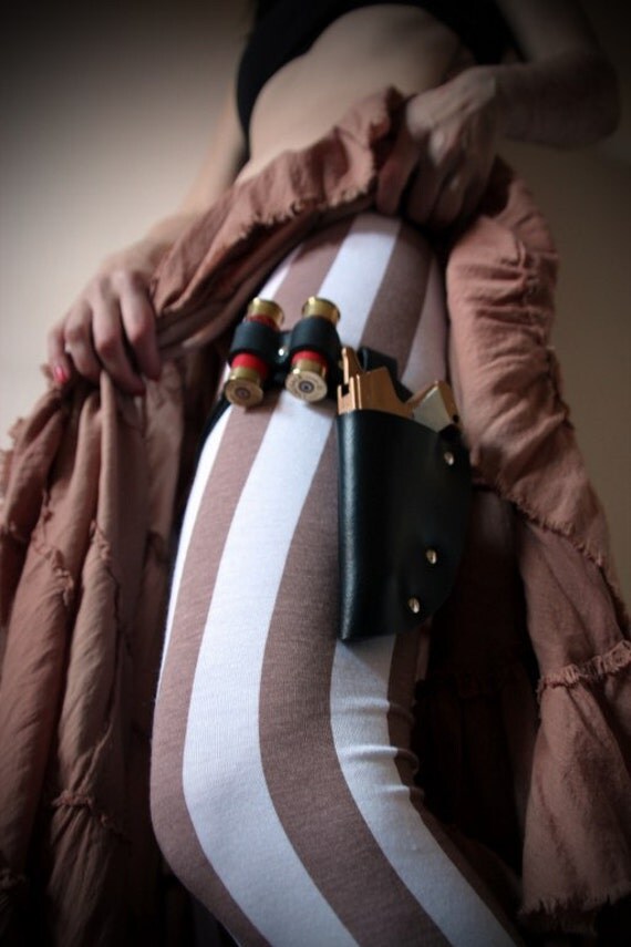 Real Leather Garter Belt Holster hand painted spud gun 2