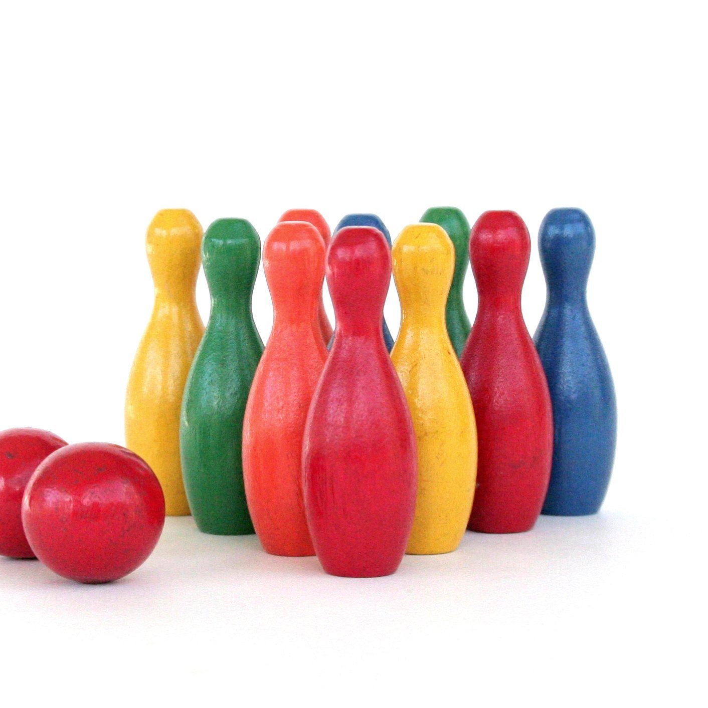 vintage toy bowling set