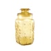 Vintage glass apothecary jar - canister amber, gold, yellow