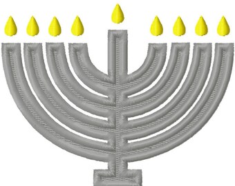 Digitizing Dolls Menorah Solid Fill Machine Embroidery Design 3x3 4x4 5x7 INSTANT DOWNLOAD