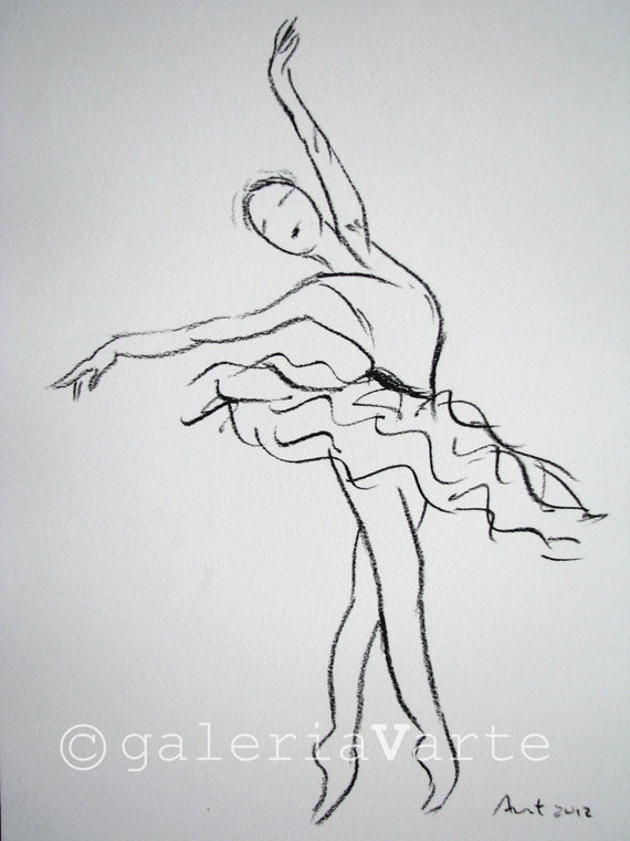 Charcoal drawing ballet original europeanstreetteam