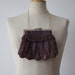Beaded Bag Purple Mauve Art Deco Silver Handmade - Vintage Style