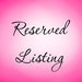 Custom listing for Lisa Michelle