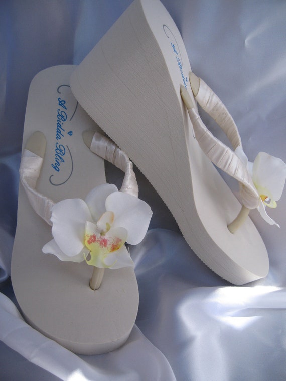 Flip Flops Sandals Ivory Bridal Flip Flops Shoes Ivory Bridal Sandals ...