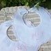 Set of Two Mongrammed Scalloped Edge Cotton Bibs For Baby Girl