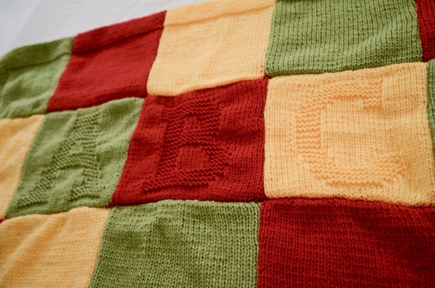 ABC Knit Baby Blanket