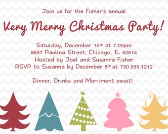 Dirty Santa Holiday Party Invitation Printable or Printed