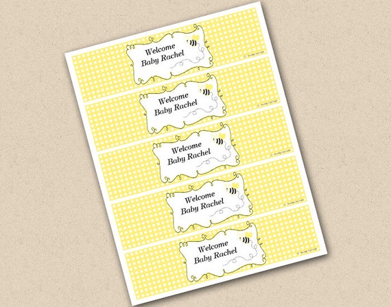 Mom to Bee Water Bottle Labels Il_570xn