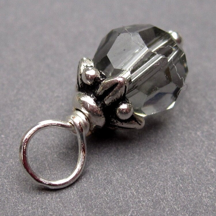 Black Diamond Swarovski Crystals Charms Bouquet by TheDangleDiva