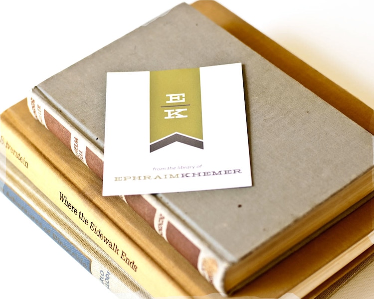 Personalized Bookplates Custom Bookplate Sticker // by PeraPress