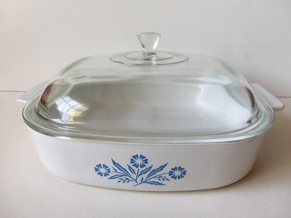 Vintage Corning Ware 10-inch Casserole Cornflower Blue A-10-B