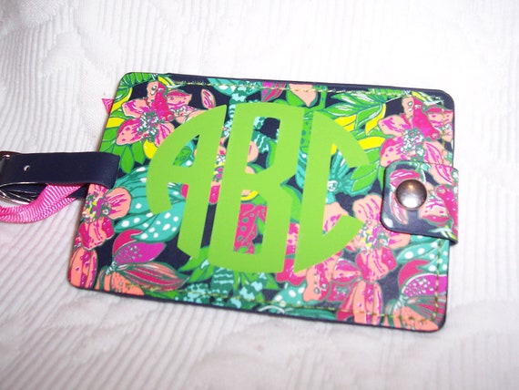 lilly luggage tag