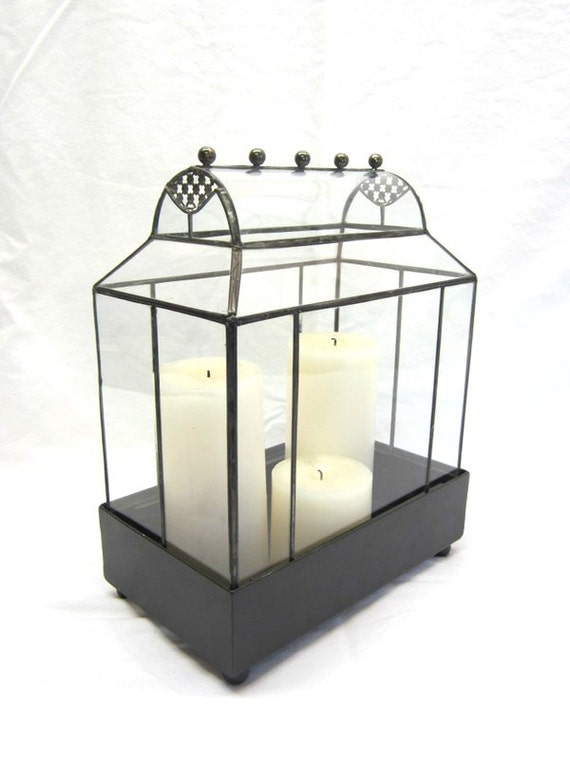 Glass and Metal Display Terrarium Cloche Dome