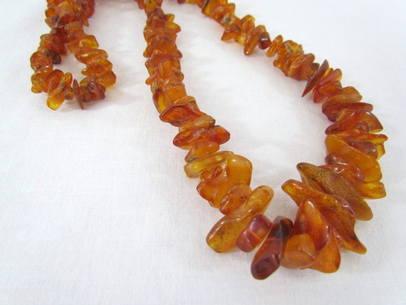 SALE Baltic Amber Necklace from Poland Large Natural Pieces