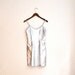 Stunning Metallic Silver Leather Dress Cache Size S