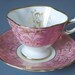 Vintage Pink and Gold Gilt Cupid Putti Tea Cup and Saucer Set - Vintage Teacup and Saucer Set - Vintage Teacup and Saucer