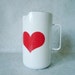 MCM Arabia Finland Heart Pitcher - Enamelware Water Pitcher - Vintage Arabia Kaj Franck Heart