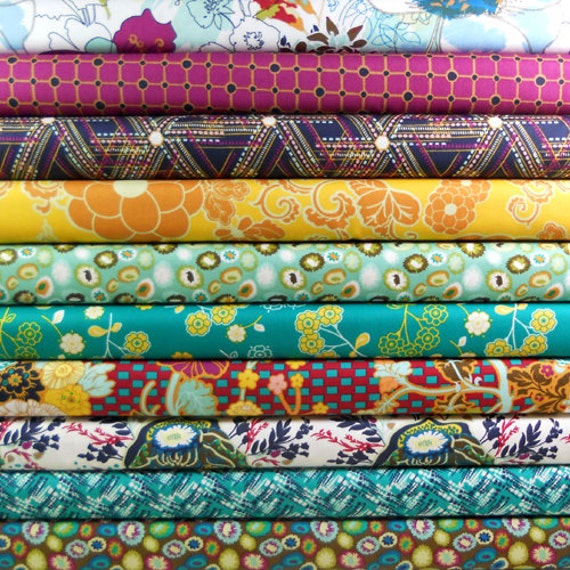 INDIE Art Gallery Fabrics FAT QUARTER Bundle Midnight