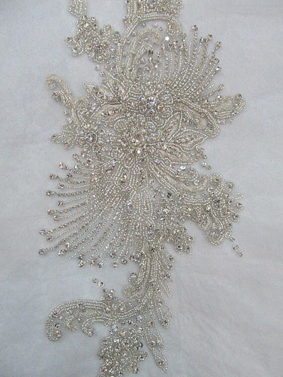 Swarovski Crystal Wedding Gown Applique HERCULES by allysonjames