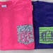 Monogrammed Personalized FABRIC Pocket T Shirt Tshirt Tee Initials Hot Pink Navy Lime Green