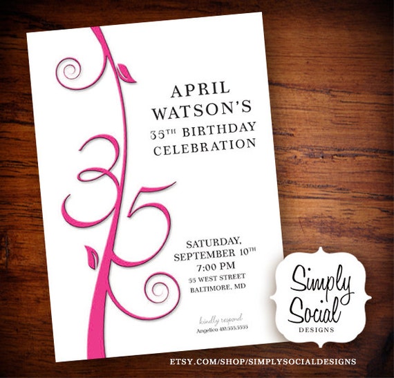 35Th Birthday Invitation 9