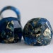 starry sky size 7 soft faceted eco resin ring with suspended gold leaf