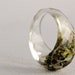 Pacific Northwest size 8 lichen and moss multifaceted eco resin ring