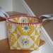 Oilcloth Storage Bucket Caddy Bin Basket