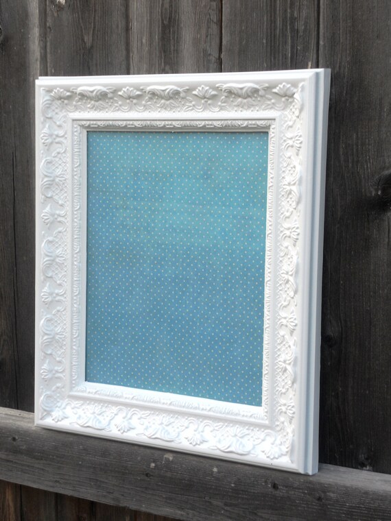 Ornate Picture Frame 8x10 White Shabby Chic Wide by FrameItbyJill