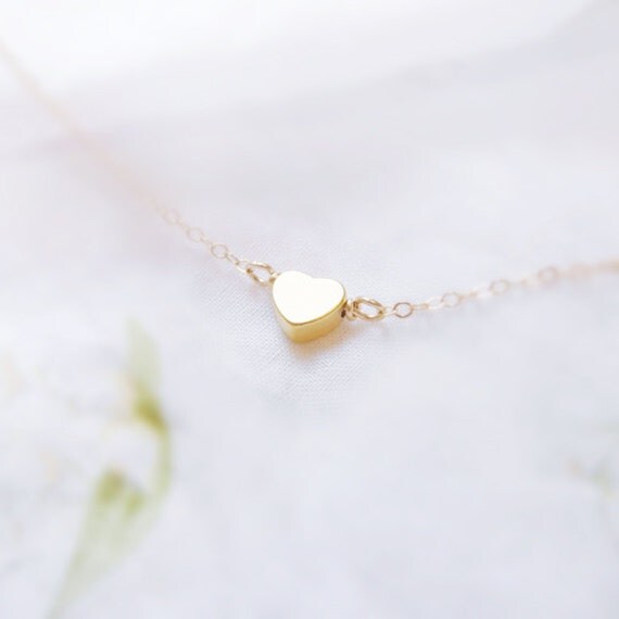 Je T ' aime Sole heart necklace Small 14k gold plated