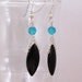 Black & Blue Dangle Earrings
