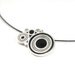 Black and White Bubbles - Sterling Silver Pendant