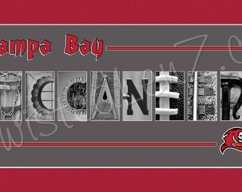Tampa Bay Buccaneers Alphabet Photo Collage