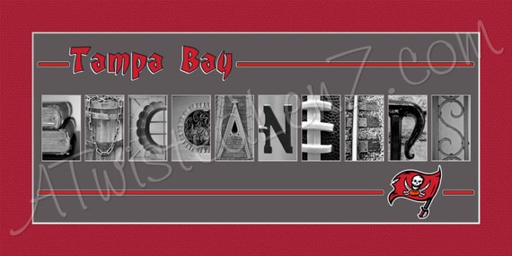 Tampa Bay Buccaneers Alphabet Photo Collage by AlphabetphotosbyMP