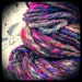 Handspun art yarn - 'Festival' - double ply - one of a kind natural wool ARtYaRN