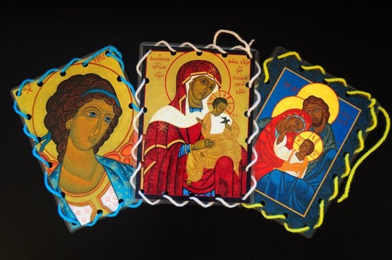 Catholic Icon Lacing Cards