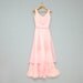 50% OFF - 70s dress: cotton candy pink, prom or formal, sheer, long, XS / Vestido largo formal rosa de los setentas