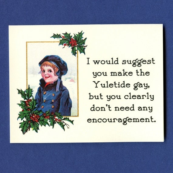 vintage gay men christmas cards