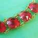 Art Deco Bracelet 1930s Red Stones