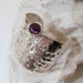 Hammered and Beaten sterling silver cuff Featuring a Purple amethyst
