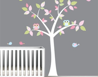 Decal Vinyl Wall Decals Wall Stickers Tree Owls Birds