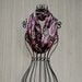 Grey and Fuschia Paisley Print Crinkle Satin INFINITY SCARF-Scarf Cowl-Eternity Scarf-Circle Loop Scarf by The Accessories Nook