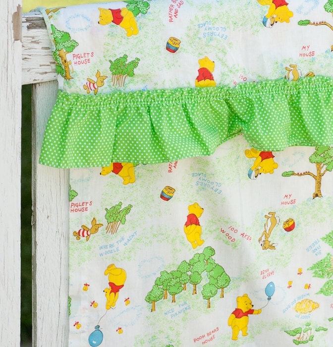 Vintage Winnie the Pooh curtains & valances two by TarragonVintage