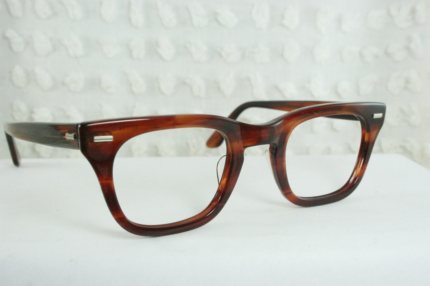Vintage 60s Glasses 1960's Mens Eyeglasses Tortoise by DIAeyewear