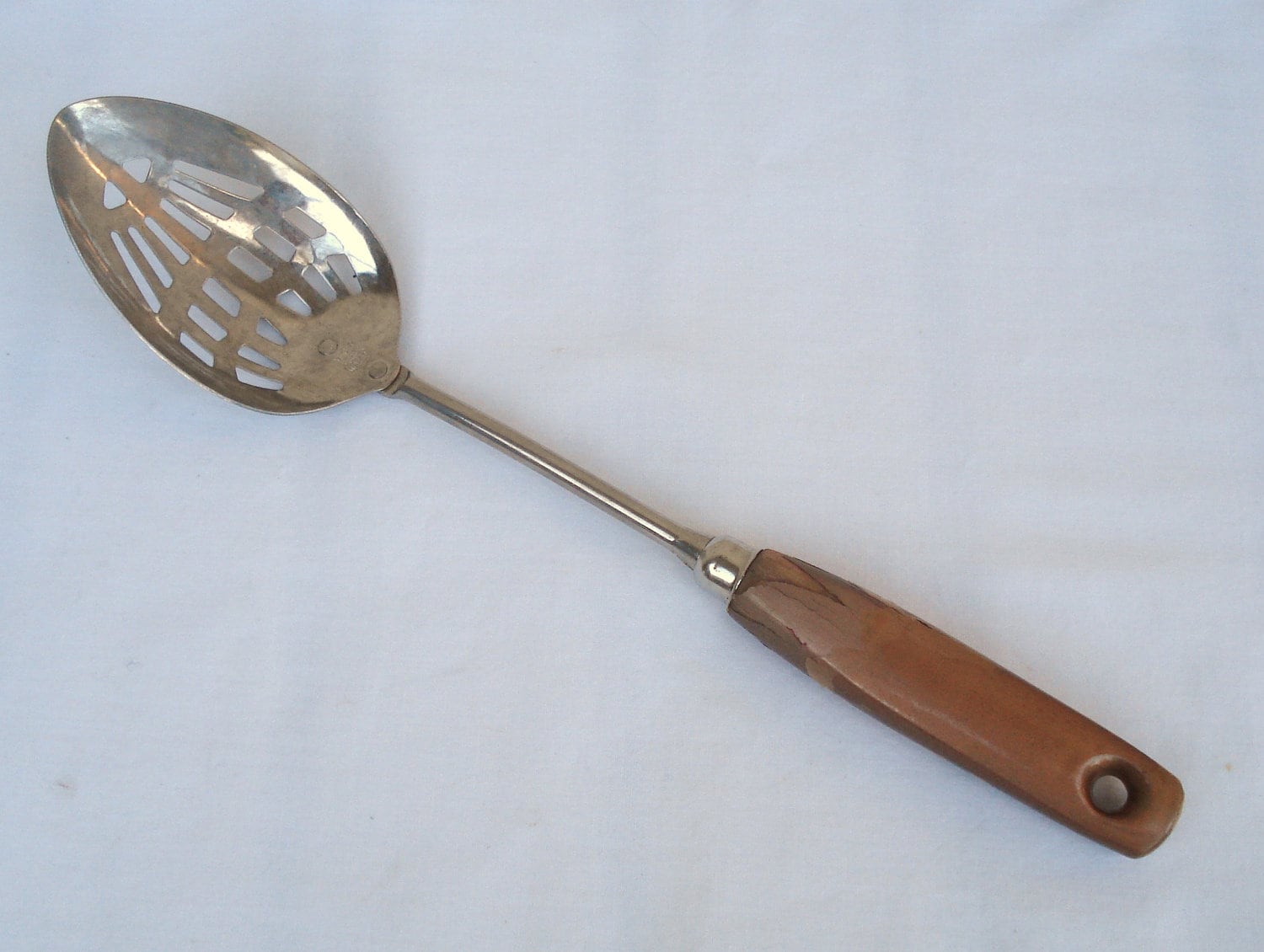 EKCO Stainless Steel USA Slotted Strainer Spoon With Wood   Il Fullxfull.407740548 Lj25 