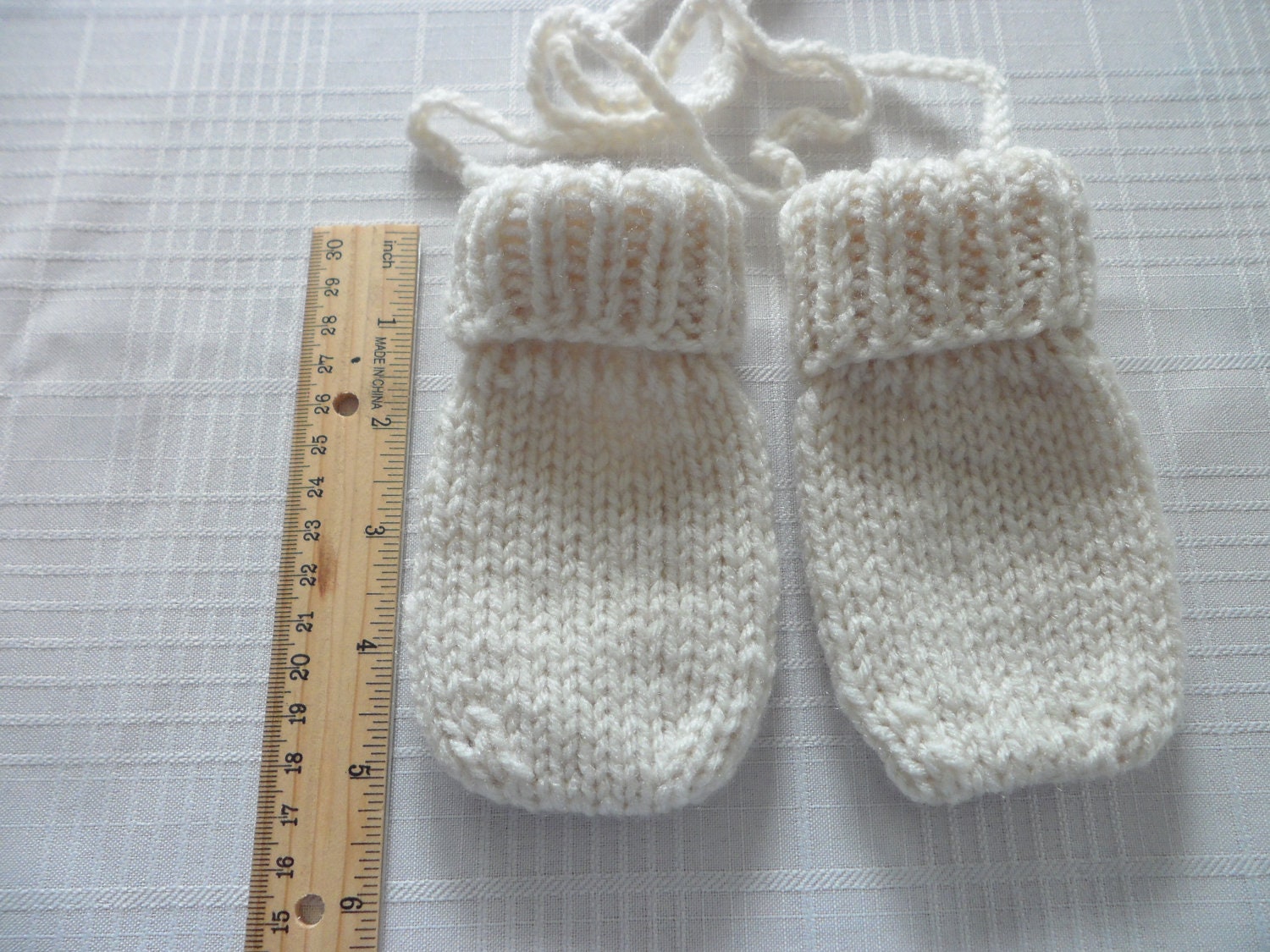 Baby Mittens Thumbless Hand Knit in Sizes Newborn to 18 Months by