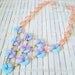 Ice Cream Colors Bib Necklace, Geometric Fashion Jewelry
