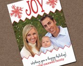 Printable Christmas cards, chevron christmas card, snowflake, pink white red card, add snow to your picture Il_170x135